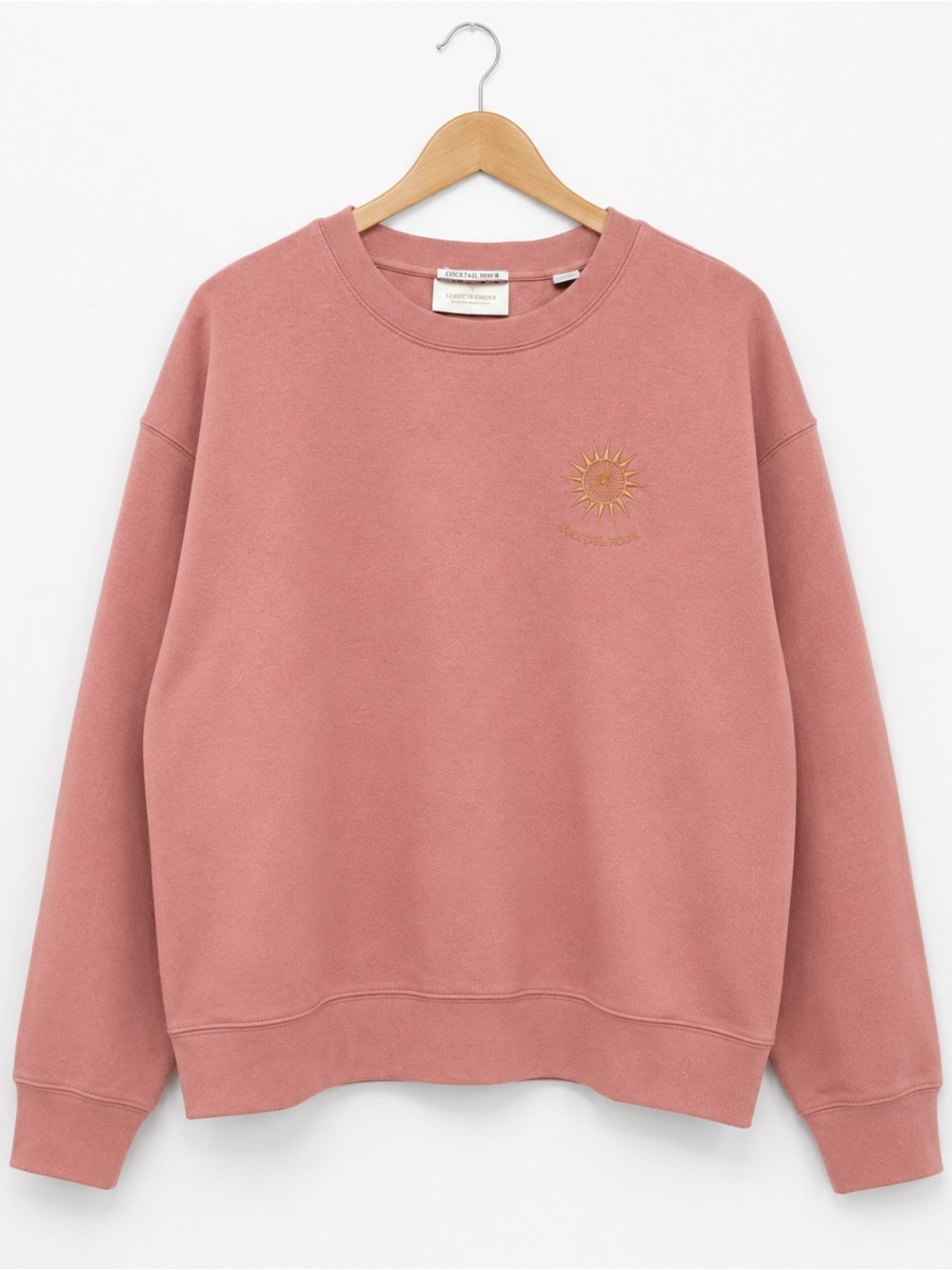 SCOTCH & SODA XL Women's Dusty Rose Crewneck Sweatshirt